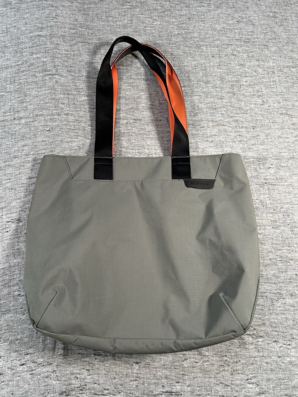 Alpaka Elements Tote Bag Gray Orange Magnetic Closure Inner Pockets Weatherproof